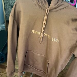 Gildan Brown Sweater Comfortable Cotton Blend